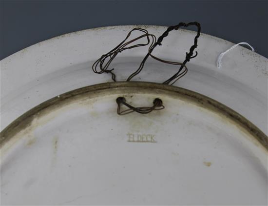 Theodore Deck. An Isnik style pottery charger, late 19th century, diameter 49cm